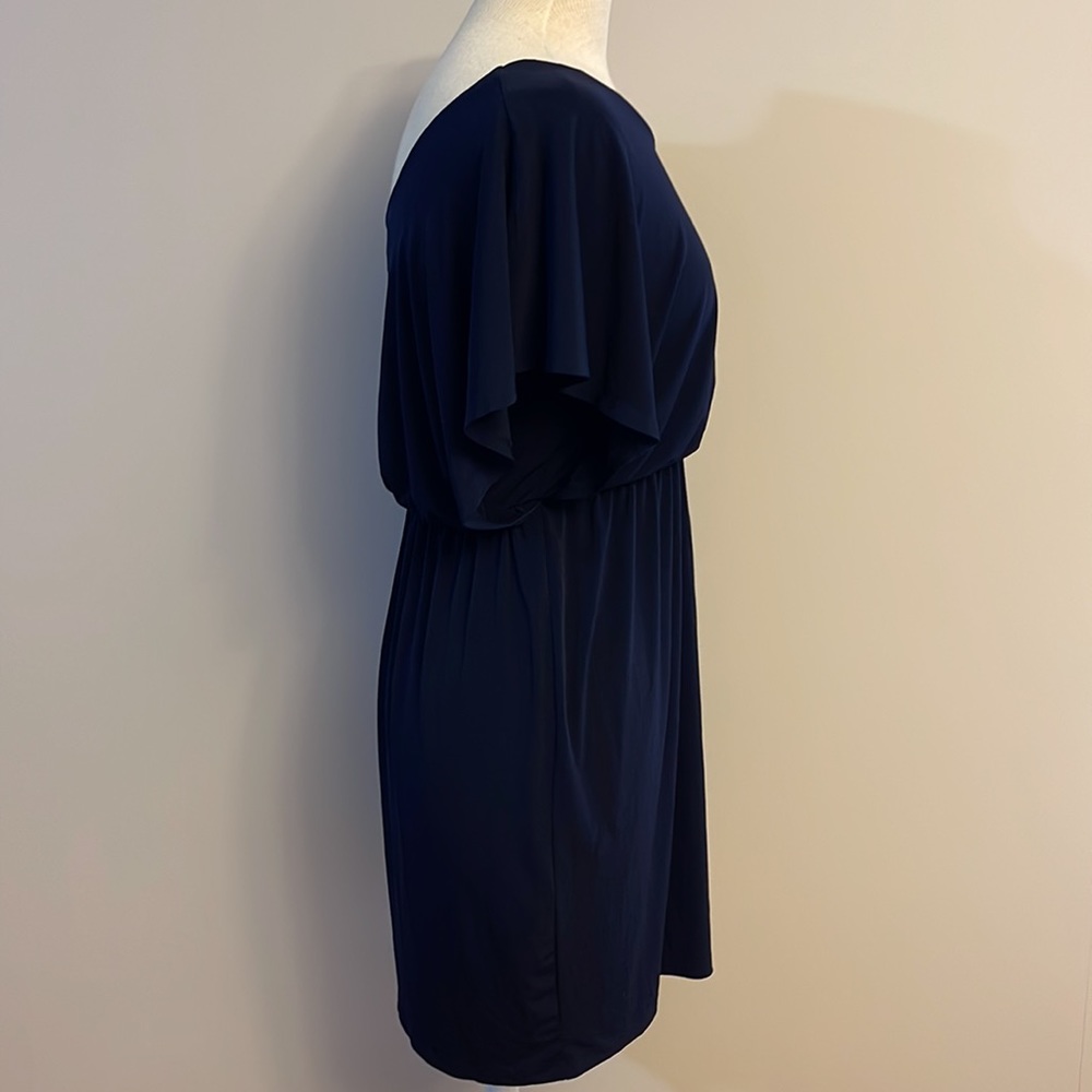 Enfocus Studio One Shoulder Navy Dress - Picture 6 of 11